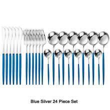 Load image into Gallery viewer, INSPIRA LIFESTYLES - Modern Cutlery Set - 24 PCS - CUTLERY, DINNER WARE, FORK, KNIFE, MODERN CUTLERY, SERVING WARE, SPOON, TABLEWARE