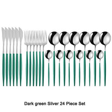 Load image into Gallery viewer, INSPIRA LIFESTYLES - Modern Cutlery Set - 24 PCS - CUTLERY, DINNER WARE, FORK, KNIFE, MODERN CUTLERY, SERVING WARE, SPOON, TABLEWARE
