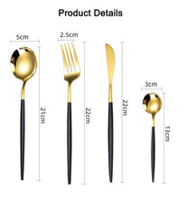 Load image into Gallery viewer, INSPIRA LIFESTYLES - Modern Cutlery Set - 24 PCS - CUTLERY, DINNER WARE, FORK, KNIFE, MODERN CUTLERY, SERVING WARE, SPOON, TABLEWARE