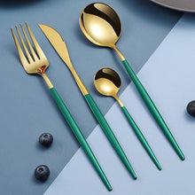 Load image into Gallery viewer, INSPIRA LIFESTYLES - Modern Cutlery Set - 24 PCS - CUTLERY, DINNER WARE, FORK, KNIFE, MODERN CUTLERY, SERVING WARE, SPOON, TABLEWARE
