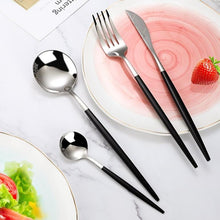 Load image into Gallery viewer, INSPIRA LIFESTYLES - Modern Cutlery Set - 24 PCS - CUTLERY, DINNER WARE, FORK, KNIFE, MODERN CUTLERY, SERVING WARE, SPOON, TABLEWARE