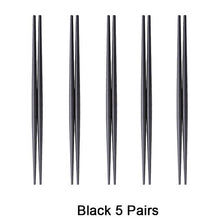 Load image into Gallery viewer, INSPIRA LIFESTYLES - Stainless Steel Titanium Metal Chopsticks - Set of 5 pairs - CHOPSTICKS, CUTLERY, DININGWARE, KITCHEN TOOLS, SERVINGWARE, TABLEWARE, UTENSILS