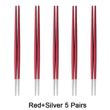 Load image into Gallery viewer, INSPIRA LIFESTYLES - Stainless Steel Titanium Metal Chopsticks - Set of 5 pairs - CHOPSTICKS, CUTLERY, DININGWARE, KITCHEN TOOLS, SERVINGWARE, TABLEWARE, UTENSILS