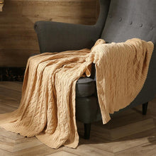 Load image into Gallery viewer, INSPIRA LIFESTYLES - Cable Stitch Knit Throw - ACCENT THROW, BED THROW, BLANKET, DECORATIVE THROW, KNIT BLANKET, KNIT THROW, KNITTED BLANKET, SOFTGOODS, THROW, THROW BLANKET, TRAVEL BLANKET, YARN THROW