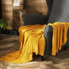 Load image into Gallery viewer, INSPIRA LIFESTYLES - Cable Stitch Knit Throw - ACCENT THROW, BED THROW, BLANKET, DECORATIVE THROW, KNIT BLANKET, KNIT THROW, KNITTED BLANKET, SOFTGOODS, THROW, THROW BLANKET, TRAVEL BLANKET, YARN THROW