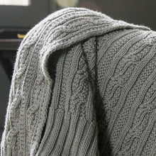 Load image into Gallery viewer, INSPIRA LIFESTYLES - Cable Stitch Knit Throw - ACCENT THROW, BED THROW, BLANKET, DECORATIVE THROW, KNIT BLANKET, KNIT THROW, KNITTED BLANKET, SOFTGOODS, THROW, THROW BLANKET, TRAVEL BLANKET, YARN THROW