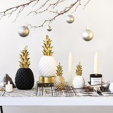 Load image into Gallery viewer, INSPIRA LIFESTYLES - Pineapple Sculptures - ACCESSORIES, BLACK, DECOR, DECORATION, GOLD, PINEAPPLE, RESIN, SCULPTURE, WHITE