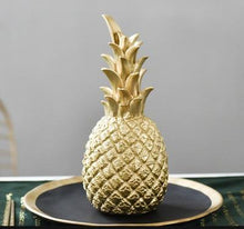 Load image into Gallery viewer, INSPIRA LIFESTYLES - Pineapple Sculptures - ACCESSORIES, BLACK, DECOR, DECORATION, GOLD, PINEAPPLE, RESIN, SCULPTURE, WHITE
