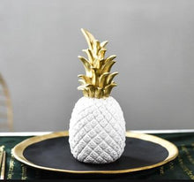 Load image into Gallery viewer, INSPIRA LIFESTYLES - Pineapple Sculptures - ACCESSORIES, BLACK, DECOR, DECORATION, GOLD, PINEAPPLE, RESIN, SCULPTURE, WHITE