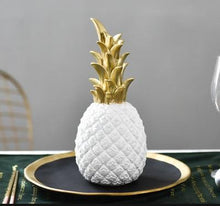 Load image into Gallery viewer, INSPIRA LIFESTYLES - Pineapple Sculptures - ACCESSORIES, BLACK, DECOR, DECORATION, GOLD, PINEAPPLE, RESIN, SCULPTURE, WHITE