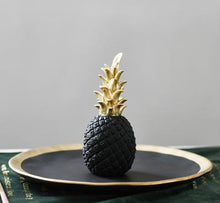 Load image into Gallery viewer, INSPIRA LIFESTYLES - Pineapple Sculptures - ACCESSORIES, BLACK, DECOR, DECORATION, GOLD, PINEAPPLE, RESIN, SCULPTURE, WHITE