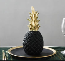 Load image into Gallery viewer, INSPIRA LIFESTYLES - Pineapple Sculptures - ACCESSORIES, BLACK, DECOR, DECORATION, GOLD, PINEAPPLE, RESIN, SCULPTURE, WHITE