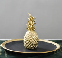 Load image into Gallery viewer, INSPIRA LIFESTYLES - Pineapple Sculptures - ACCESSORIES, BLACK, DECOR, DECORATION, GOLD, PINEAPPLE, RESIN, SCULPTURE, WHITE