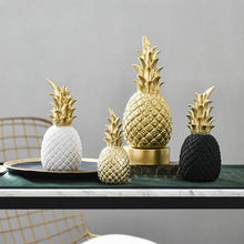 Load image into Gallery viewer, INSPIRA LIFESTYLES - Pineapple Sculptures - ACCESSORIES, BLACK, DECOR, DECORATION, GOLD, PINEAPPLE, RESIN, SCULPTURE, WHITE