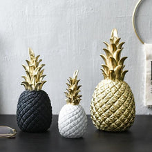 Load image into Gallery viewer, INSPIRA LIFESTYLES - Pineapple Sculptures - ACCESSORIES, BLACK, DECOR, DECORATION, GOLD, PINEAPPLE, RESIN, SCULPTURE, WHITE
