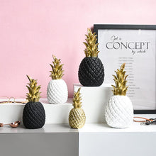 Load image into Gallery viewer, INSPIRA LIFESTYLES - Pineapple Sculptures - ACCESSORIES, BLACK, DECOR, DECORATION, GOLD, PINEAPPLE, RESIN, SCULPTURE, WHITE
