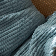 Load image into Gallery viewer, INSPIRA LIFESTYLES - Rib Stitch Knit Throw - ACCENT THROW, BED THROW, BLANKET, DECORATIVE THROW, KNIT THROW, KNITTED BLANKET, SOFTGOODS, THROW, THROW BLANKET, TRAVEL BLANKET, YARN THROW