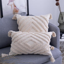 Load image into Gallery viewer, INSPIRA LIFESTYLES - Hand Tufted Pillow w/ Tassels - ACCENT PILLOW, ACCESSORIES, COTTON, CUSHION, DECORATIVE PILLOW, HAND MADE, HAND TUFTED, HOME DECOR, PILLOW, POLYESTER, SOFTGOODS, TASSELS, THROW PILLOW