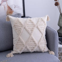 Load image into Gallery viewer, INSPIRA LIFESTYLES - Hand Tufted Pillow w/ Tassels - ACCENT PILLOW, ACCESSORIES, COTTON, CUSHION, DECORATIVE PILLOW, HAND MADE, HAND TUFTED, HOME DECOR, PILLOW, POLYESTER, SOFTGOODS, TASSELS, THROW PILLOW