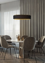 Load image into Gallery viewer, INSPIRA LIFESTYLES - Perforated Metal Drum Pendant - CHANDELIER, DRUM SHADE, FABRIC SHADE, LED, LED LIGHT, LIGHT, LIGHT FIXTURE, LIGHTING, LIGHTS, MODERN CHANDELIER, PENDANT, PERFORATED METAL
