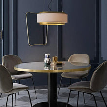 Load image into Gallery viewer, INSPIRA LIFESTYLES - Perforated Metal Drum Pendant - CHANDELIER, DRUM SHADE, FABRIC SHADE, LED, LED LIGHT, LIGHT, LIGHT FIXTURE, LIGHTING, LIGHTS, MODERN CHANDELIER, PENDANT, PERFORATED METAL