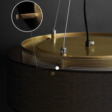 Load image into Gallery viewer, INSPIRA LIFESTYLES - Perforated Metal Drum Pendant - CHANDELIER, DRUM SHADE, FABRIC SHADE, LED, LED LIGHT, LIGHT, LIGHT FIXTURE, LIGHTING, LIGHTS, MODERN CHANDELIER, PENDANT, PERFORATED METAL