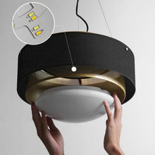 Load image into Gallery viewer, INSPIRA LIFESTYLES - Perforated Metal Drum Pendant - CHANDELIER, DRUM SHADE, FABRIC SHADE, LED, LED LIGHT, LIGHT, LIGHT FIXTURE, LIGHTING, LIGHTS, MODERN CHANDELIER, PENDANT, PERFORATED METAL