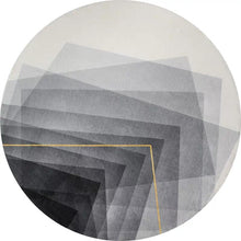 Load image into Gallery viewer, INSPIRA LIFESTYLES - Gradating Prismatic Round Area Rug - ACCENT RUG, AREA RUG, BEDROOM CARPET, CARPET, COMMERCIAL, DINING ROOM CARPET, FLOOR MAT, GRADATING, GRAY, HOTEL CARPET, LIVING ROOM CARPET, OFFICE CARPET, PILE CARPET, RUG, WOVEN RUG