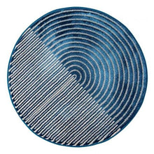 Load image into Gallery viewer, INSPIRA LIFESTYLES - Blue Gray Contrast Round Area Rug - ACCENT RUG, AREA RUG, BEDROOM CARPET, BLUE, CARPET, COMMERCIAL, CONCENTRIC CIRCLE, DINING ROOM CARPET, FLOOR MAT, GRAY, HOTEL CARPET, LIVING ROOM CARPET, OFFICE CARPET, PILE CARPET, RUG, WOVEN RUG