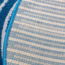 Load image into Gallery viewer, INSPIRA LIFESTYLES - Blue Gray Contrast Round Area Rug - ACCENT RUG, AREA RUG, BEDROOM CARPET, BLUE, CARPET, COMMERCIAL, CONCENTRIC CIRCLE, DINING ROOM CARPET, FLOOR MAT, GRAY, HOTEL CARPET, LIVING ROOM CARPET, OFFICE CARPET, PILE CARPET, RUG, WOVEN RUG