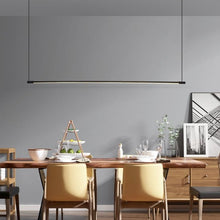Load image into Gallery viewer, INSPIRA LIFESTYLES - Minimalist Linear LED Pendant - CHANDELIER, LED, LED LIGHT, LIGHT, LIGHT FIXTURE, LIGHTING, LIGHTS, LINEAR LIGHT, MINIMAL LIGHT FIXTURE, MINIMALIST, MODERN, MODERN CHANDELIER, MODERN PENDANT, PENDANT, PENDANT LIGHT, SIMPLE DESIGN, STREAMLINE