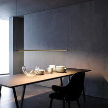 Load image into Gallery viewer, INSPIRA LIFESTYLES - Minimalist Linear LED Pendant - CHANDELIER, LED, LED LIGHT, LIGHT, LIGHT FIXTURE, LIGHTING, LIGHTS, LINEAR LIGHT, MINIMAL LIGHT FIXTURE, MINIMALIST, MODERN, MODERN CHANDELIER, MODERN PENDANT, PENDANT, PENDANT LIGHT, SIMPLE DESIGN, STREAMLINE