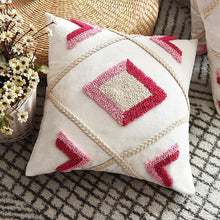 Load image into Gallery viewer, INSPIRA LIFESTYLES - Red Diamond Tufted Pillow - ACCENT PILLOW, ACCESSORIES, BED PILLOW, CHAIR PILLOW, COTTON, CUSHION, DECORATIVE PILLOW, EMBROIDERED, GEOMETRIC, HOME ACCESSORIES, PILLOW, SOFA PILLOW, SOFTGOODS, THROW PILLOW