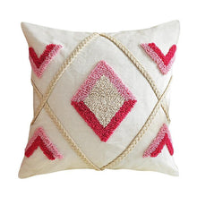 Load image into Gallery viewer, INSPIRA LIFESTYLES - Red Diamond Tufted Pillow - ACCENT PILLOW, ACCESSORIES, BED PILLOW, CHAIR PILLOW, COTTON, CUSHION, DECORATIVE PILLOW, EMBROIDERED, GEOMETRIC, HOME ACCESSORIES, PILLOW, SOFA PILLOW, SOFTGOODS, THROW PILLOW