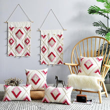 Load image into Gallery viewer, INSPIRA LIFESTYLES - Red Diamond Tufted Pillow - ACCENT PILLOW, ACCESSORIES, BED PILLOW, CHAIR PILLOW, COTTON, CUSHION, DECORATIVE PILLOW, EMBROIDERED, GEOMETRIC, HOME ACCESSORIES, PILLOW, SOFA PILLOW, SOFTGOODS, THROW PILLOW