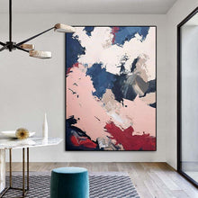 Load image into Gallery viewer, INSPIRA LIFESTYLES - Argenta Contemporary Oil Painting - ABSTRACT ART, ART, CANVAS ART, CONTEMPORARY ART, FRAMED ART, HANGING ART, LARGE PAINTING, LARGE SCALE ART, MODERN ART, OIL PAINTING, PAINTING, RED PINK BLUE, UNFRAMED ART, WALL ART