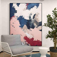 Load image into Gallery viewer, INSPIRA LIFESTYLES - Argenta Contemporary Oil Painting - ABSTRACT ART, ART, CANVAS ART, CONTEMPORARY ART, FRAMED ART, HANGING ART, LARGE PAINTING, LARGE SCALE ART, MODERN ART, OIL PAINTING, PAINTING, RED PINK BLUE, UNFRAMED ART, WALL ART