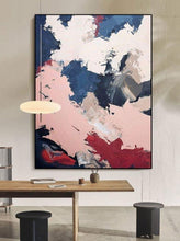 Load image into Gallery viewer, INSPIRA LIFESTYLES - Argenta Contemporary Oil Painting - ABSTRACT ART, ART, CANVAS ART, CONTEMPORARY ART, FRAMED ART, HANGING ART, LARGE PAINTING, LARGE SCALE ART, MODERN ART, OIL PAINTING, PAINTING, RED PINK BLUE, UNFRAMED ART, WALL ART