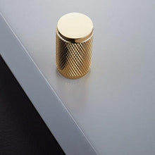 Load image into Gallery viewer, INSPIRA LIFESTYLES - Maxx Knob & Pull Handles - BLACK AND GOLD PULLS, BRASS HARDWARE, CABINET HARDWARE, CABINET PULL, CLOSET PULL, DOOR PULL, DOOR PULLS, DRAWER PULL, DRAWER PULLS, FURNITURE HANDLES, FURNITURE KNOBS, HARDWARE, KNOBS, KNURLED DOOR PULLS, KNURLED DRAWER PULLS, MATTE BLACK HARDWARE, PULLS