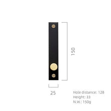 Load image into Gallery viewer, INSPIRA LIFESTYLES - Maxx Knob & Pull Handles - BLACK AND GOLD PULLS, BRASS HARDWARE, CABINET HARDWARE, CABINET PULL, CLOSET PULL, DOOR PULL, DOOR PULLS, DRAWER PULL, DRAWER PULLS, FURNITURE HANDLES, FURNITURE KNOBS, HARDWARE, KNOBS, KNURLED DOOR PULLS, KNURLED DRAWER PULLS, MATTE BLACK HARDWARE, PULLS