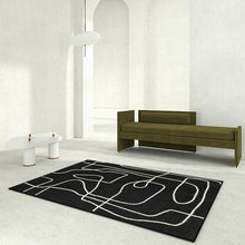 Load image into Gallery viewer, INSPIRA LIFESTYLES - String Theory Large Area Rug - ABSTRACT, ABSTRACT RUG, ACCENT RUG, AREA RUG, ART RUG, BEDROOM CARPET, BLACK AND WHITE RUG, CARPET, COMMERCIAL, DINING ROOM CARPET, FLOOR MAT, HOTEL CARPET, LIVING ROOM CARPET, MODERN RUG, PILE CARPET, POLYESTER RUG, RECTANGLE AREA RUG, RUG, RUGS, WOVEN RUG