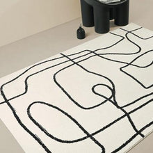 Load image into Gallery viewer, INSPIRA LIFESTYLES - String Theory Large Area Rug - ABSTRACT, ABSTRACT RUG, ACCENT RUG, AREA RUG, ART RUG, BEDROOM CARPET, BLACK AND WHITE RUG, CARPET, COMMERCIAL, DINING ROOM CARPET, FLOOR MAT, HOTEL CARPET, LIVING ROOM CARPET, MODERN RUG, PILE CARPET, POLYESTER RUG, RECTANGLE AREA RUG, RUG, RUGS, WOVEN RUG