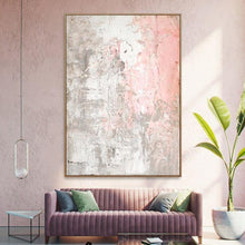 Load image into Gallery viewer, INSPIRA LIFESTYLES - Printemps Abstract Oil Painting - ART, CANVAS ART, CONTEMPORARY ART, FRAMED ART, HANGING ART, LARGE PAINTING, LARGE SCALE ART, MODERN ART, OIL PAINTING, PAINTING, PASTEL PAINTING, PINK PAINTING, UNFRAMED ART, WALL ART