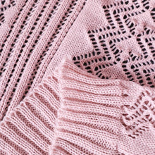 Load image into Gallery viewer, INSPIRA LIFESTYLES - Zigzag Lace Knitted Throw - ACCENT THROW, BED THROW, BLANKET, DECORATIVE THROW, KNIT BLANKET, KNIT THROW, KNITTED BLANKET, SOFTGOODS, THROW, THROW BLANKET, TRAVEL BLANKET, YARN THROW