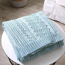 Load image into Gallery viewer, INSPIRA LIFESTYLES - Zigzag Lace Knitted Throw - ACCENT THROW, BED THROW, BLANKET, DECORATIVE THROW, KNIT BLANKET, KNIT THROW, KNITTED BLANKET, SOFTGOODS, THROW, THROW BLANKET, TRAVEL BLANKET, YARN THROW