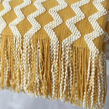 Load image into Gallery viewer, INSPIRA LIFESTYLES - Zigzag Fringe Knit Throw - ACCENT THROW, BED THROW, BLANKET, DECORATIVE THROW, KNIT THROW, KNITTED BLANKET, SOFTGOODS, TASSEL THROW, THROW, THROW BLANKET, TRAVEL BLANKET, YARN THROW