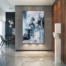Load image into Gallery viewer, INSPIRA LIFESTYLES - Avanti Series: B.1 Contemporary Oil Painting - ABSTRACT ART, ART, ART SERIES, BLUE GRAY PAINTING, CANVAS ART, CONTEMPORARY ART, COORDINATED ART, FRAMED ART, HANGING ART, LARGE PAINTING, LARGE SCALE ART, MODERN ART, OIL PAINTING, PAINTING, UNFRAMED ART, WALL ART