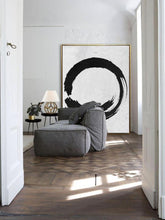 Load image into Gallery viewer, INSPIRA LIFESTYLES - Minoko Modern Oil Painting - ABSTRACT ART, ART, BLACK AND WHITE ART, CANVAS ART, CONTEMPORARY ART, FRAMED ART, HANGING ART, LARGE PAINTING, LARGE SCALE ART, MINIMALIST PAINTING, MODERN ART, MODERN JAPANESE ARTWORK, MODERN OIL PAINTING, OIL PAINTING, PAINTING, UNFRAMED ART, WALL ART