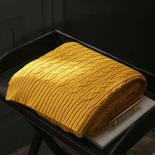 Load image into Gallery viewer, INSPIRA LIFESTYLES - Cable Stitch Knit Throw - ACCENT THROW, BED THROW, BLANKET, DECORATIVE THROW, KNIT BLANKET, KNIT THROW, KNITTED BLANKET, SOFTGOODS, THROW, THROW BLANKET, TRAVEL BLANKET, YARN THROW