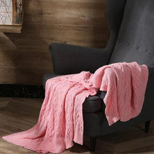 Load image into Gallery viewer, INSPIRA LIFESTYLES - Cable Stitch Knit Throw - ACCENT THROW, BED THROW, BLANKET, DECORATIVE THROW, KNIT BLANKET, KNIT THROW, KNITTED BLANKET, SOFTGOODS, THROW, THROW BLANKET, TRAVEL BLANKET, YARN THROW